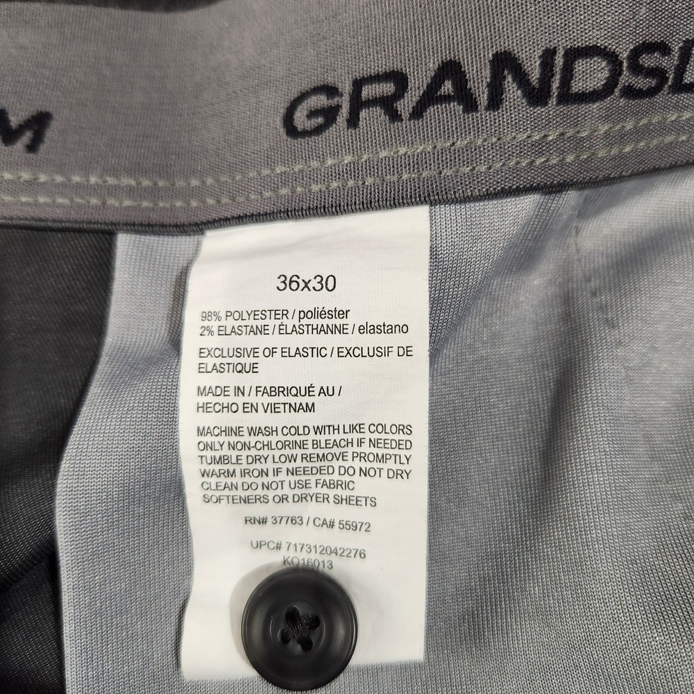 Grand Slam Performance Mens Golf Pants Stretch‎ 360 Gray 36X30 - Picture 6 of 6
